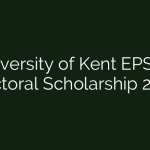 University of Kent EPSRC Doctoral Scholarship 2024