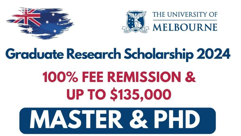 Research Training Program Scholarship 2024 at the University of Melbourne