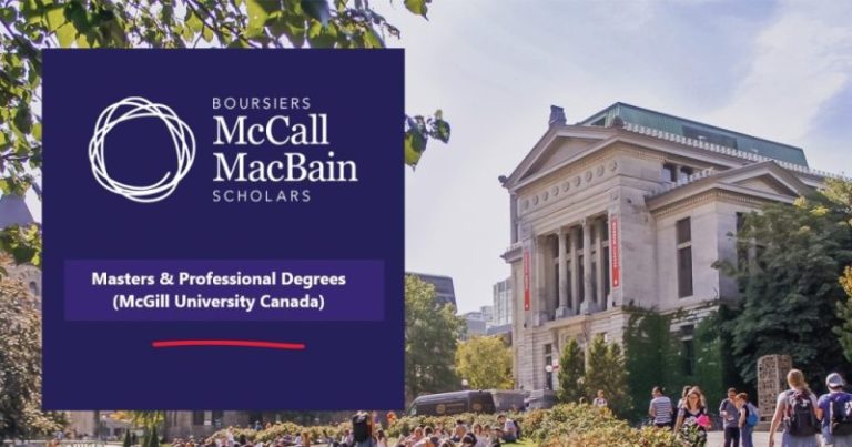 2024/2025 McCall MacBain Scholarships at McGill University